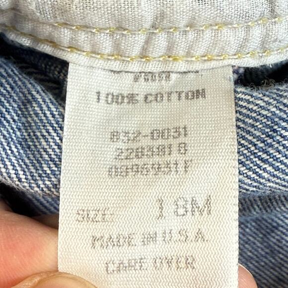 Vtg OshKosh B'Gosh Vestbak Denim Overalls Size 18M Classic Everyday Timeless - Picture 11 of 16